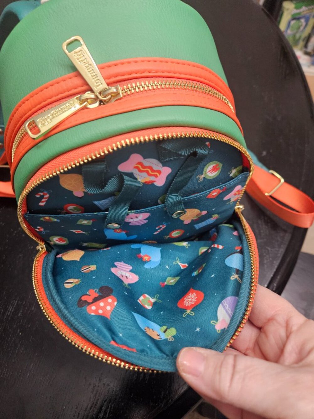 Loungefly Disney 2023 Christmas glow in the dark mini backpack NWT - Picture 8 of 8